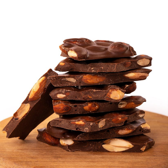 MILK CHOCOLATE BARKS - ALMONDS-125g