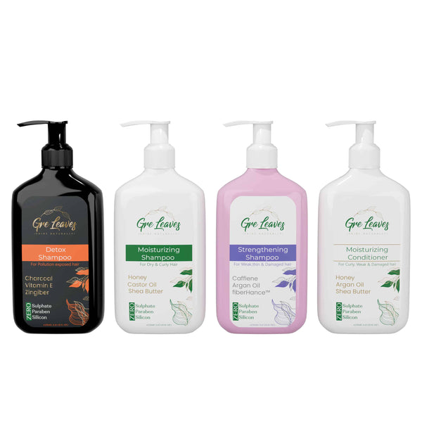 Bundle offer Detox Shampoo +Strengthening Shampoo +Moisturizing Shampoo +Moisturizing conditioner