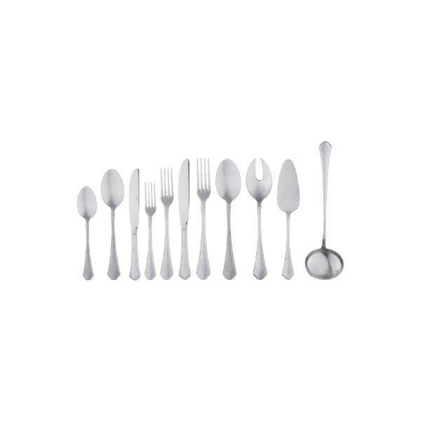 Abert Vintage Cutlery Set - Matte Silver, 77 Pieces