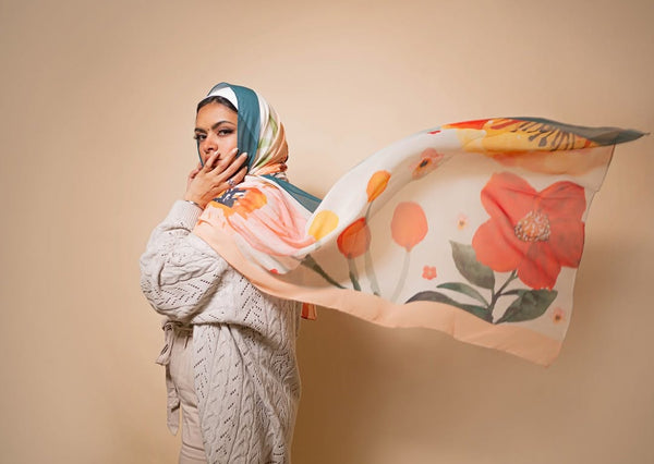 Chiffon scarf Morning Glory