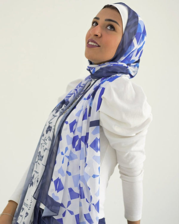 Chiffon scarf Indigo