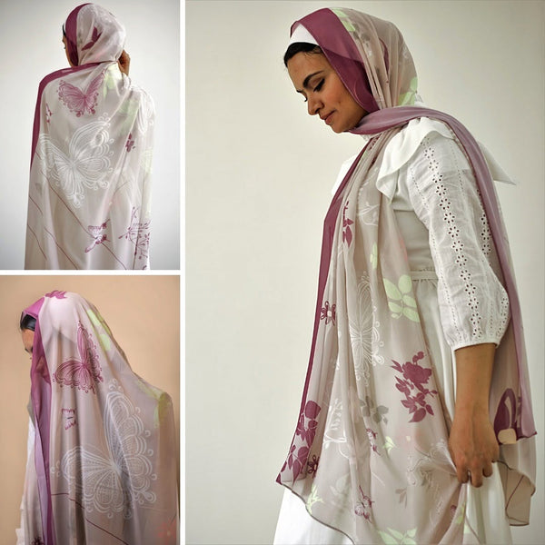 Chiffon scarf Monarch