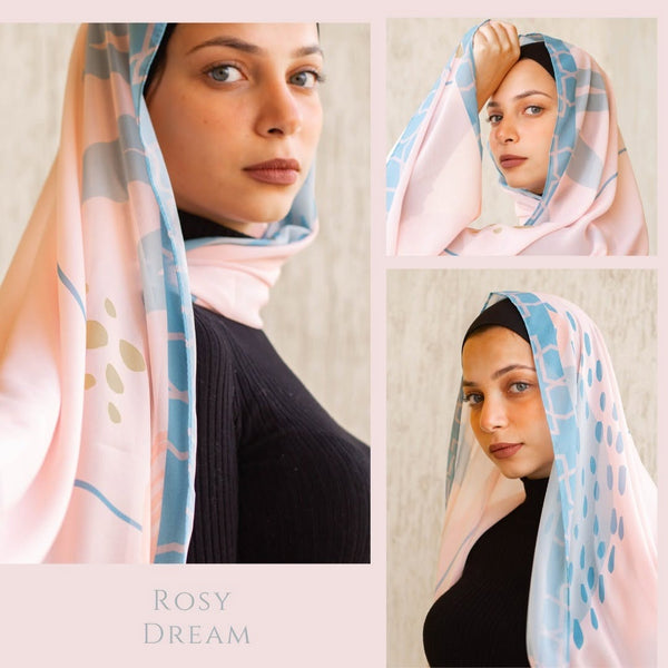 Chiffon scarf Rosy Dream