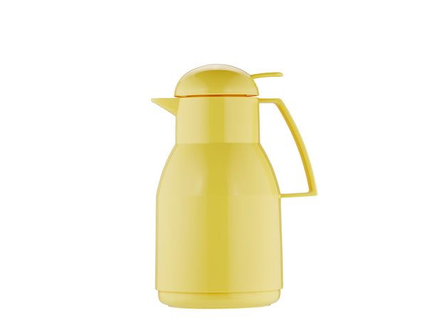 Helios Top Push Vacuum Jug  Yellow 1 Litre