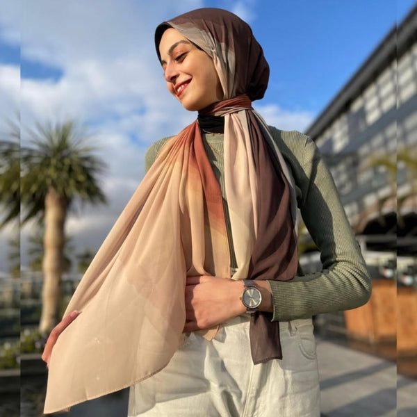 Chiffon scarf Chocolate bar