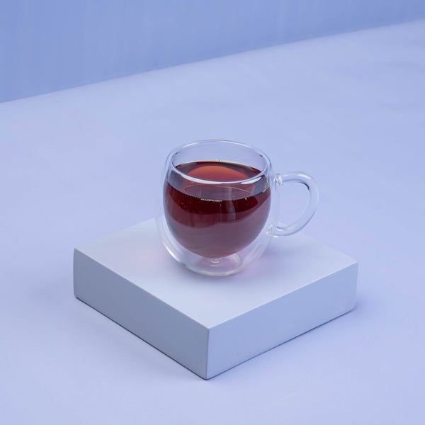 Double Glass Tea Mug