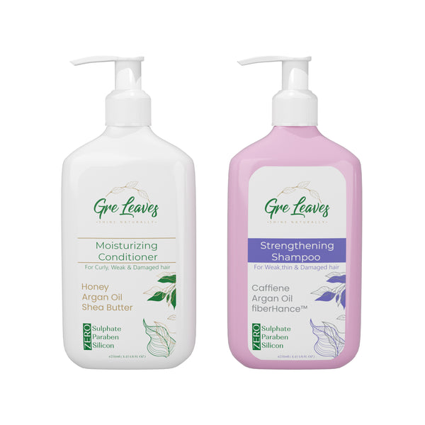 Strengthening Shampoo + Moisturizing Conditioner Bundle