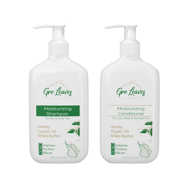 Moisturizing Shampoo + Moisturizing Conditioner Bundle for Dry Damaged Hair