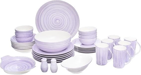 "Royal Alfredo Dinner set purple 36 P."