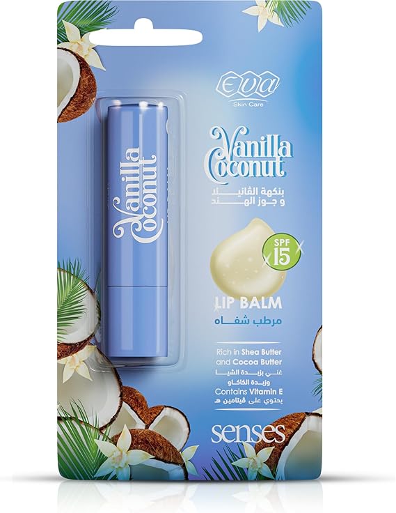 Eva Skin Care Senses Lip Balm - Vanilla Coconut 4gm