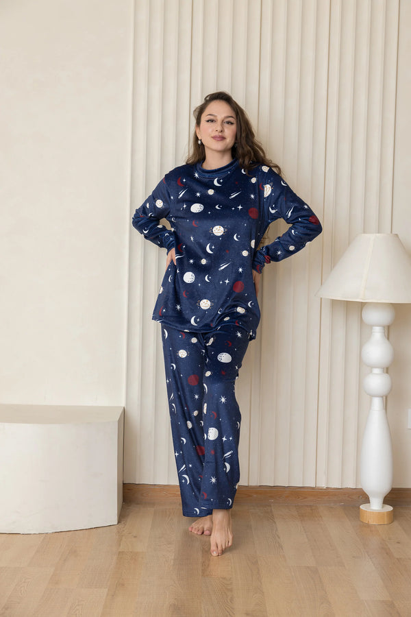 Lunar Pajama Set - Navy Blue