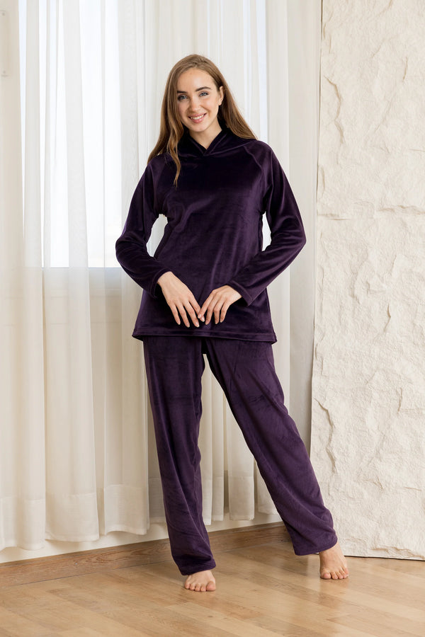 Comfort Hoodie Lounge Set - Purple