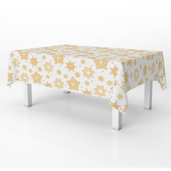 Table Cover the golden snowflake