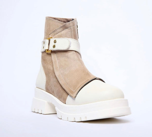 White X Beige Toya boots