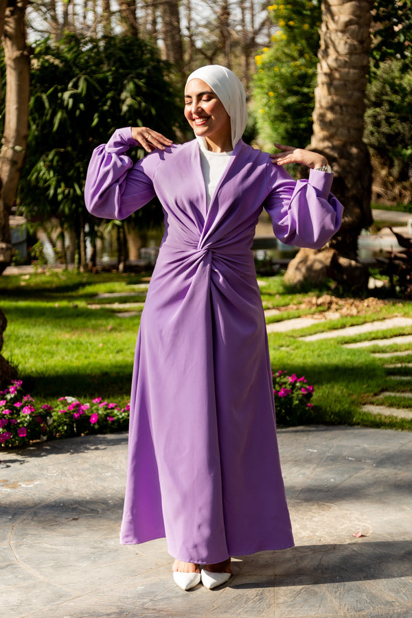 Front Twist Maxi Dress -Lavendar