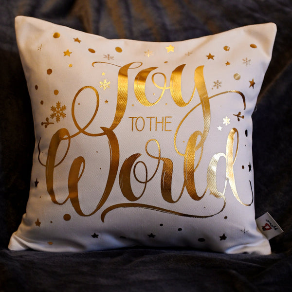 Cushion Joy To The World Gold