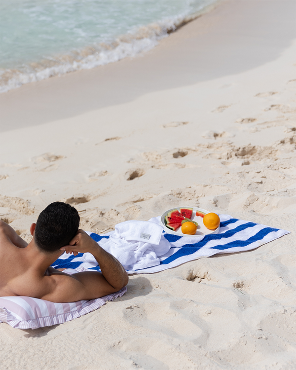 Blue Striped Beach Towel