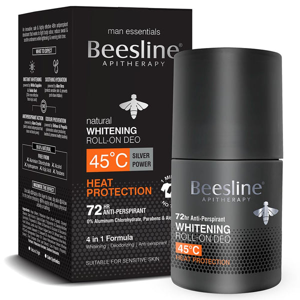 Beesline Heat Protection For Men Whitening 72Hr Deodorant Roll On 50 Ml