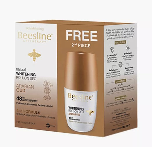 Beesline Arabic Oud Whitening Deodorant Roll-On 50 Ml 1+1