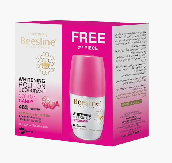 Beesline Whitening Deodorant Cotton Candy Roll-On 50 Ml 1+1