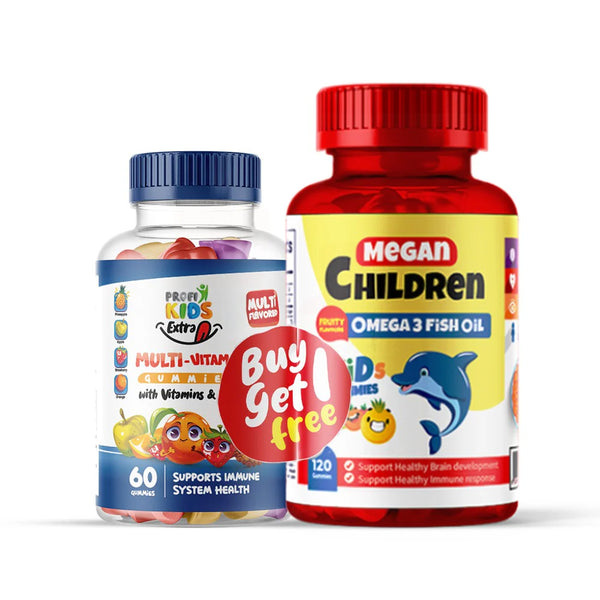 Megan Omega 3 / 120 Pieces + Profe Kids Multivitamin 60 Pieces (Free)