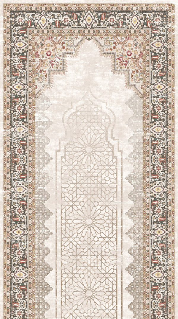 Luxury Velvet Prayer Mat "Persian" in Brown