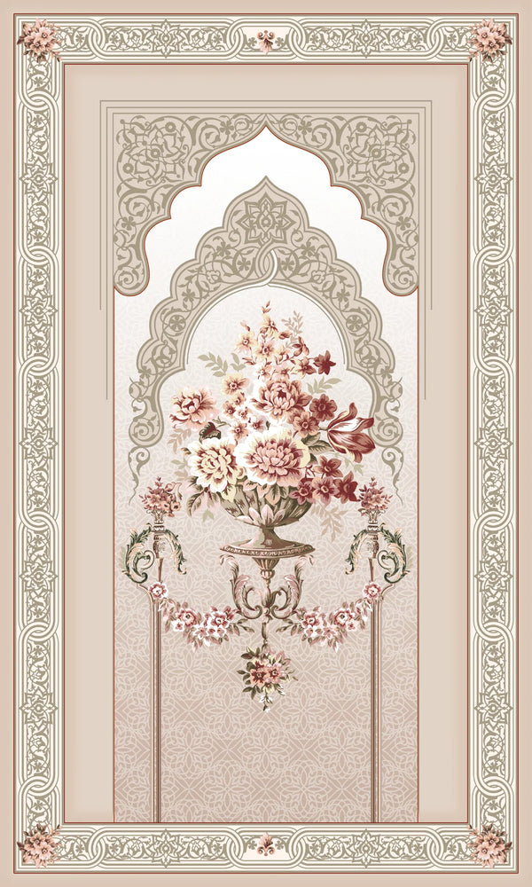 Luxury Velvet Prayer Mat "Zahraa" in Dust Pink