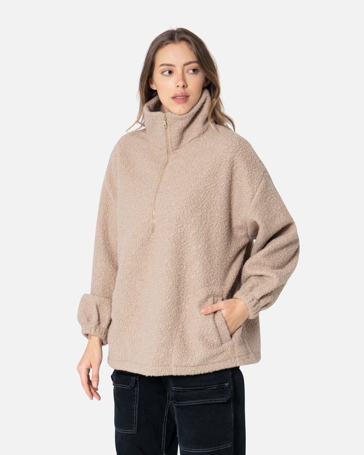 Beige - Fur Sweater Fur Sweater TheMakeovr 