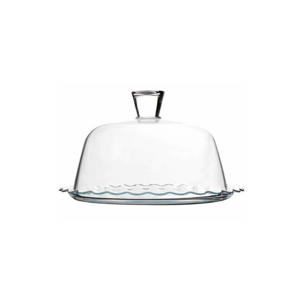 Pasabahce Petite Patisserie Serving Platter with Dome - 26.4cm