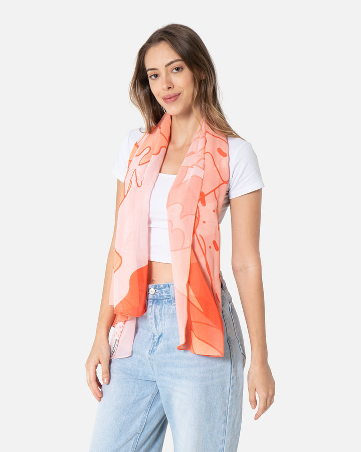 Coral - Scarf x Cover Up Cover Up TheMakeovr 