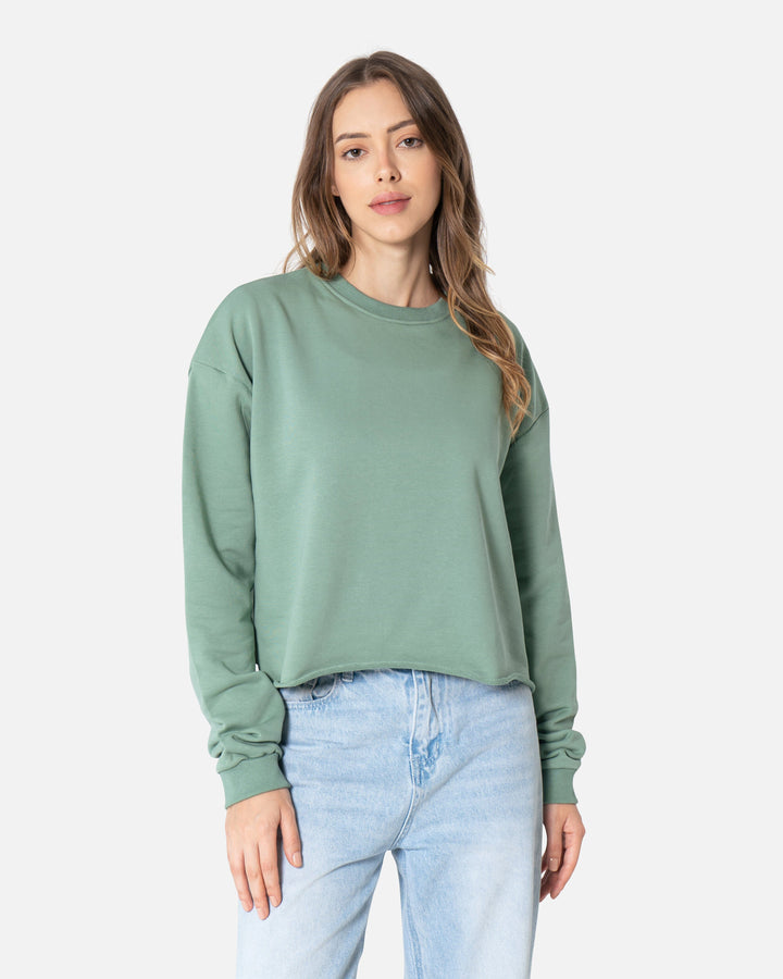 Cordele Green - Basic Sweatshirt Summer Cropped Sweatshirts TheMakeovr 