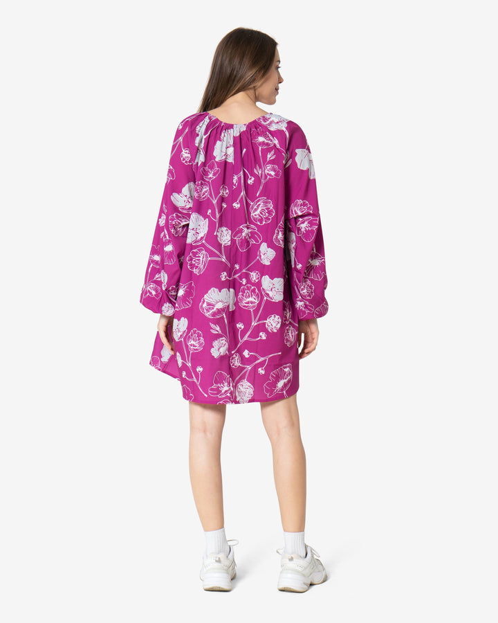 Fuchsia - Floral Dress Flower Dress TheMakeovr 