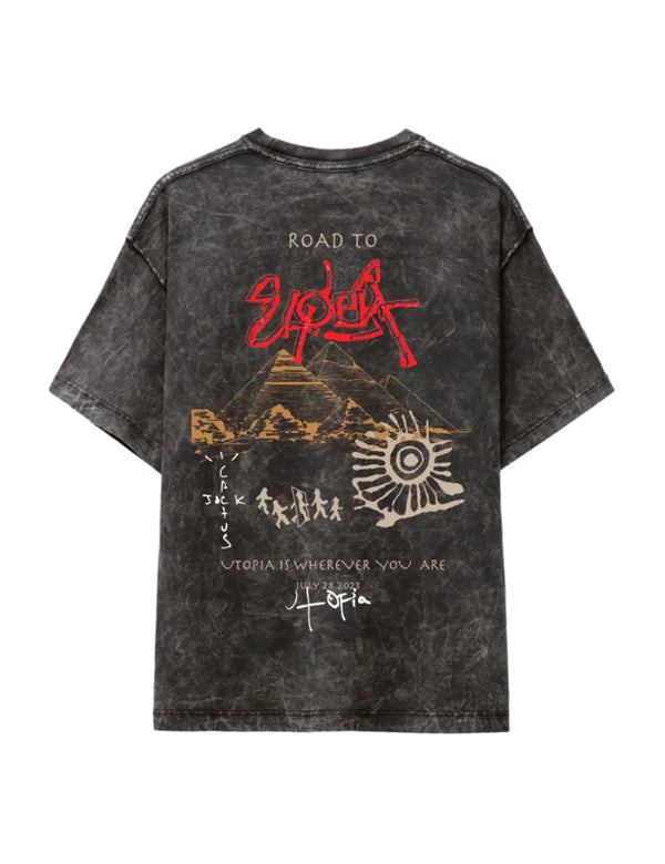 LVG X UTOPIA Acid Washed Tee