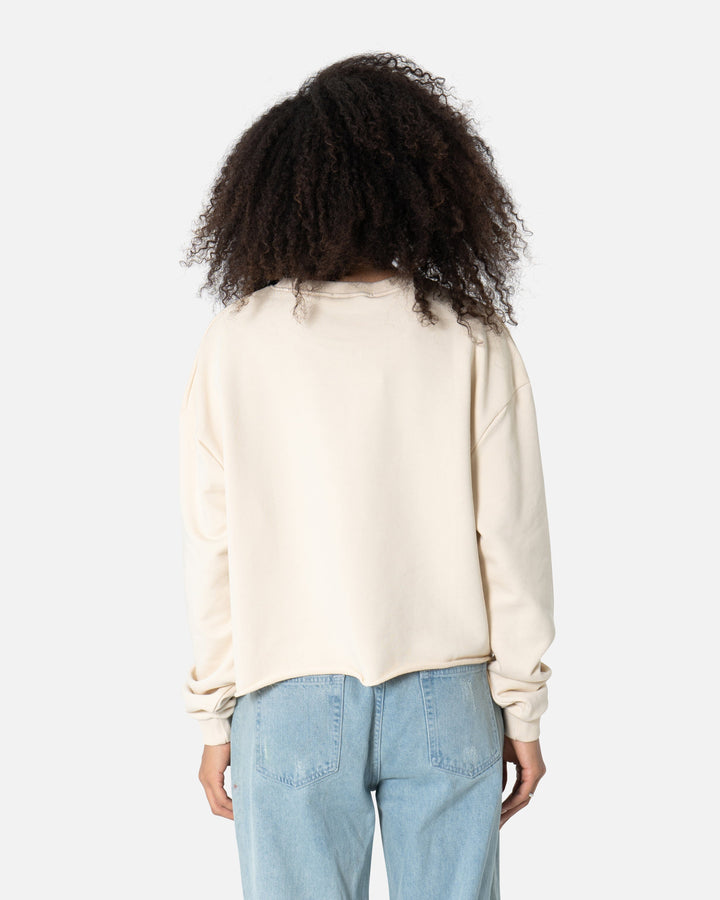 Light Beige - Basic Sweatshirt Cropped Sweatshirts TheMakeovr 