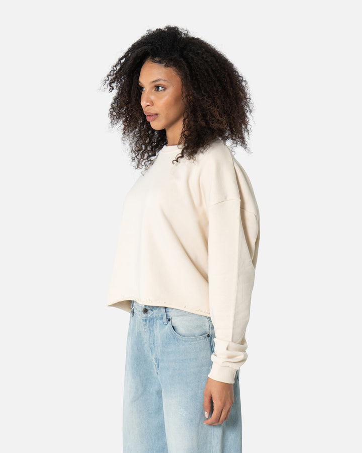 Light Beige - Basic Sweatshirt Cropped Sweatshirts TheMakeovr 