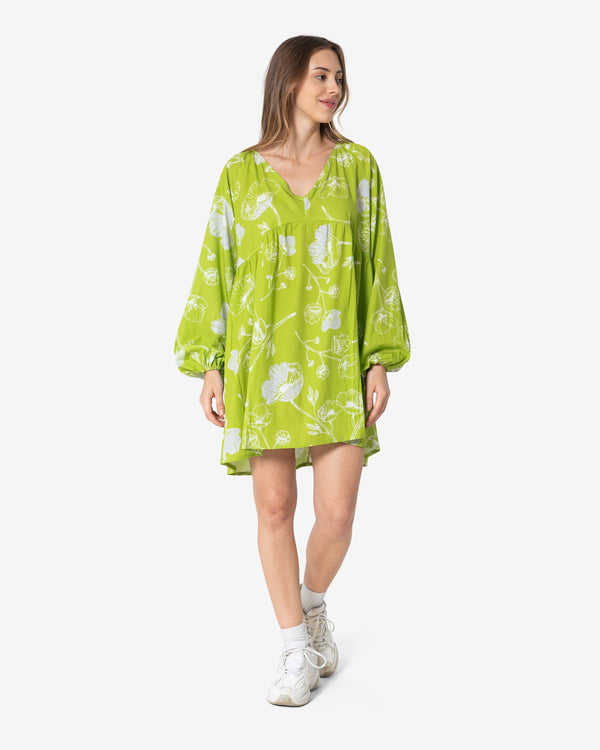 Lime - Floral Dress Flower Dress TheMakeovr 