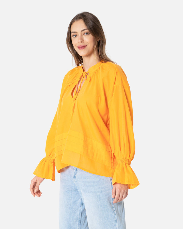 Mango - Ruffle Sleeve Blouse Blouse TheMakeovr 