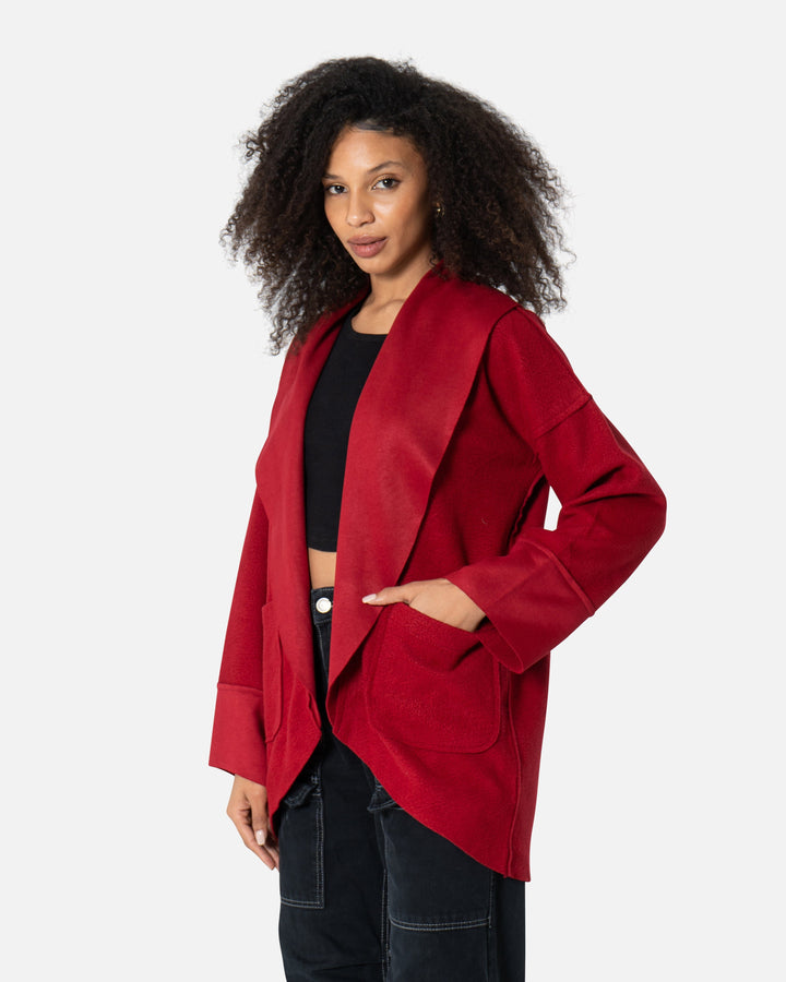 Red - Oversized Cardigan Oversized Cardigan TheMakeovr 